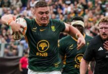 Jasper Wiese in full flight with the ball