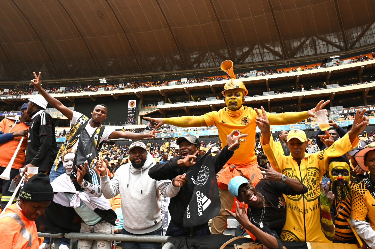 Fans in joyous mood