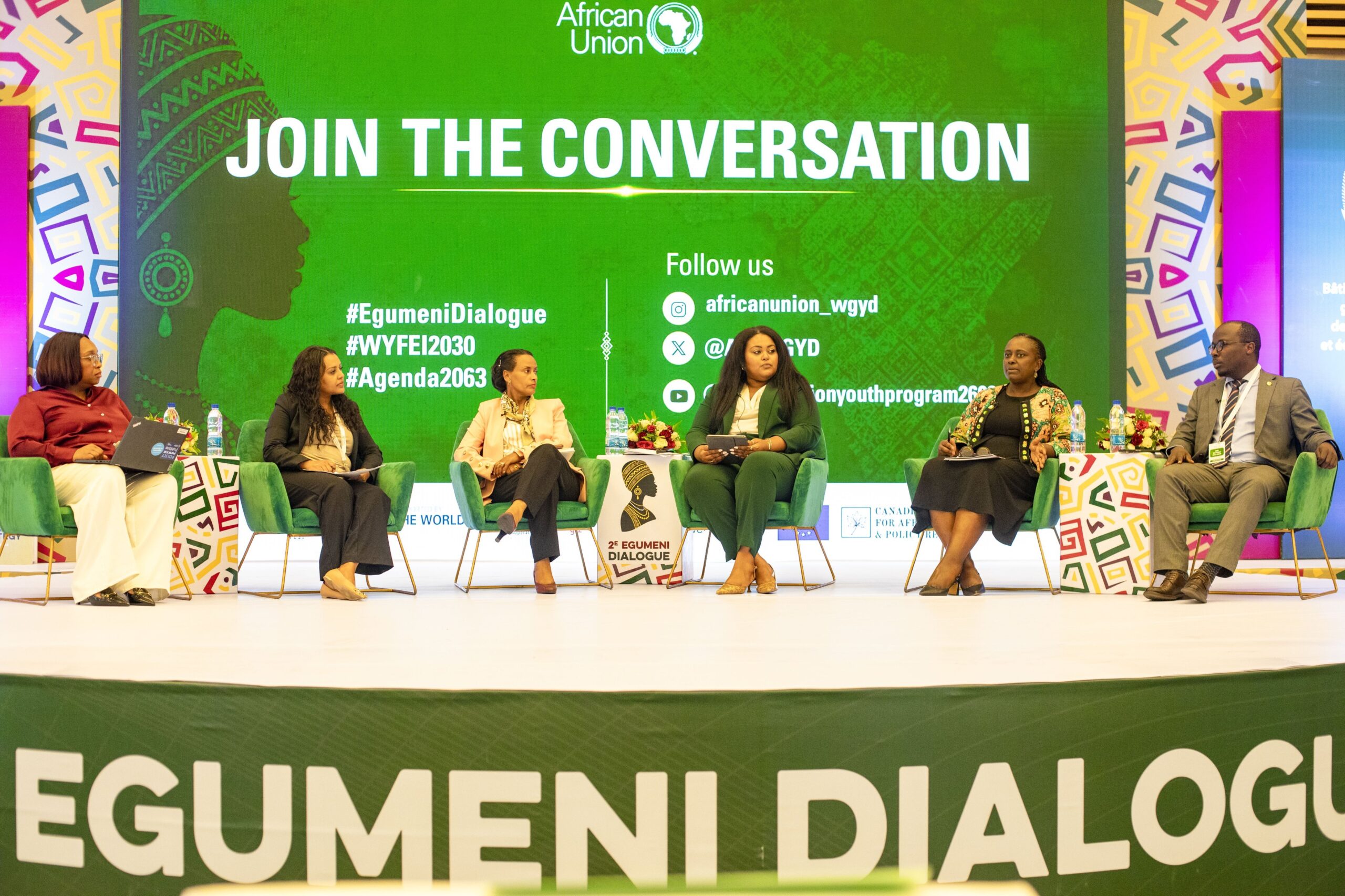 Panellists at The second Egumeni Dialogue on Gender Equality and Women's Empowerment.