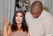 Nonku Williams shows off her engagement ring