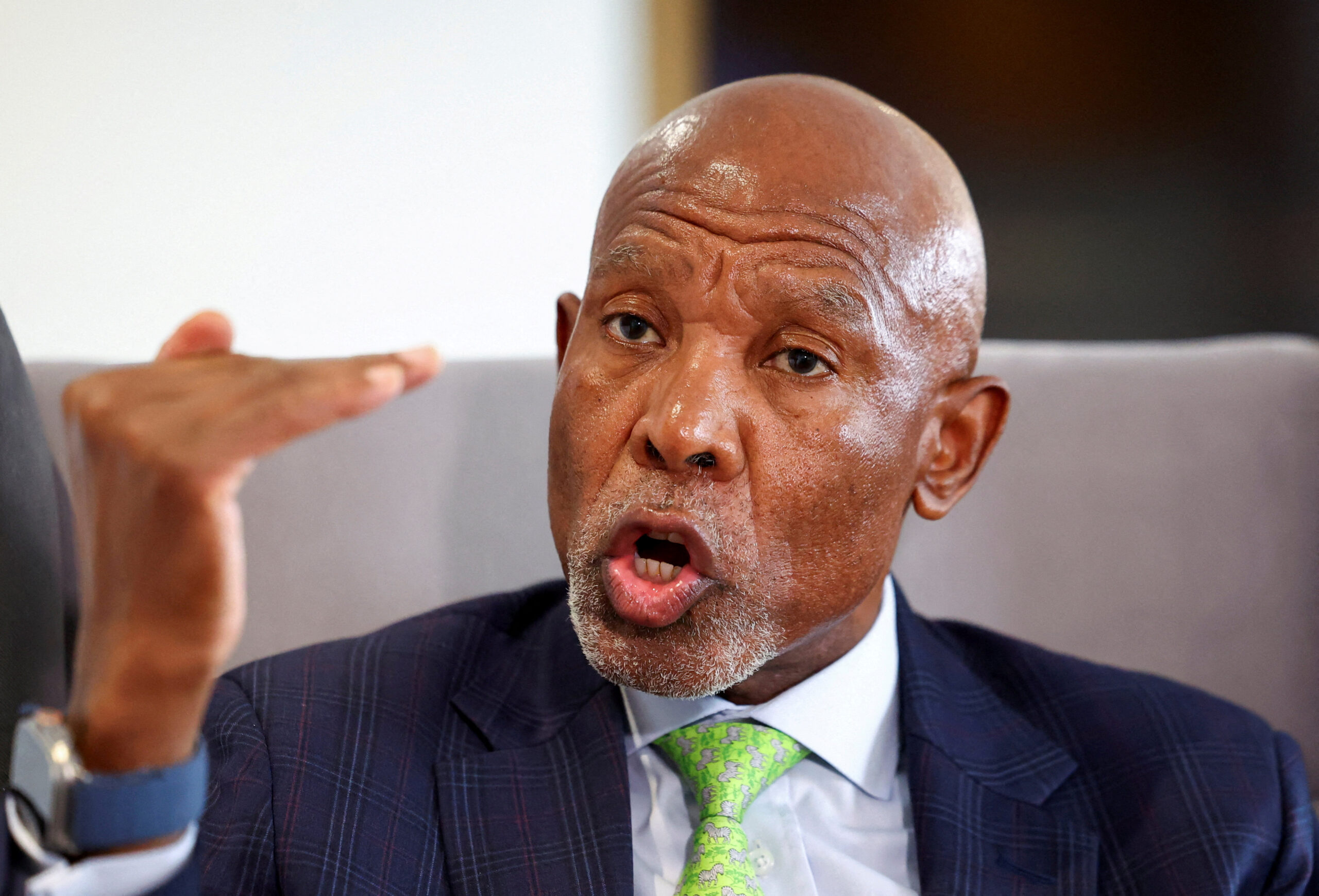 FILE PHOTO: South African Reserve Bank Governor Kganyago attends an interview with Reuters in Sandton