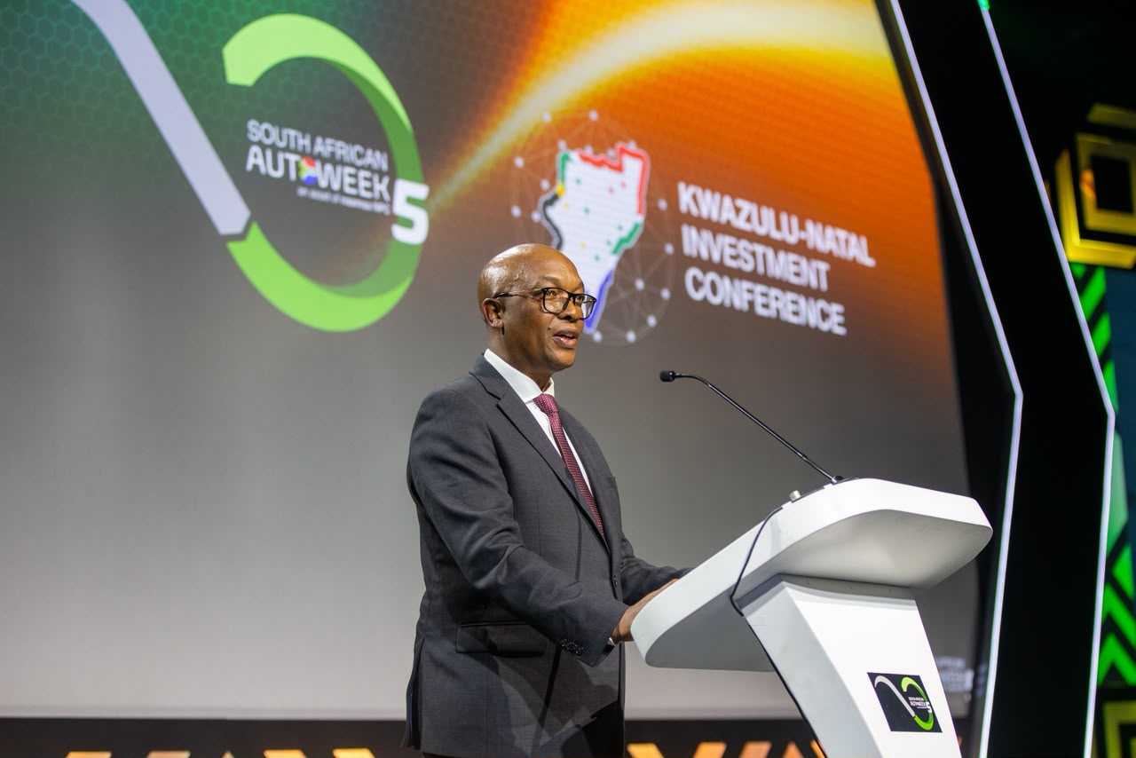 The Minister of Trade, Industry and Competition, Mr Parks Tau addresses delegates at the South Africa Auto Week.
