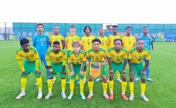 The U15 squad representing SA at the Fifa U15 World Cup Baku, Azerbaijan.