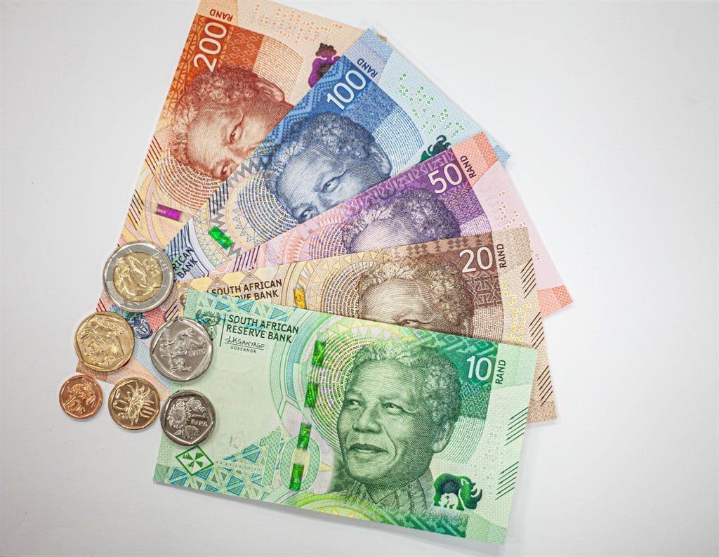 South African bank notes.
